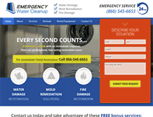 Tablet Screenshot of emergencywatercleanup.com